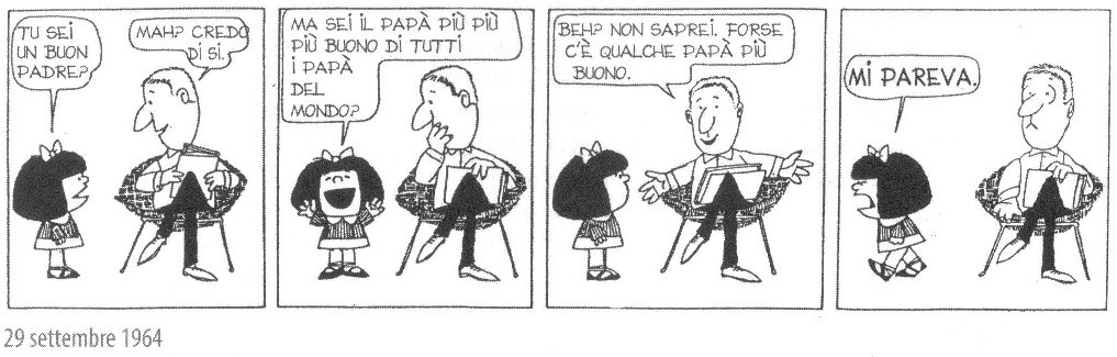 La prima striscia di Mafalda