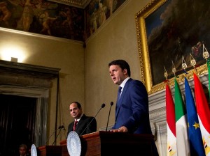 Matteo Renzi e Abd al-Fattah al-Sisi (foto: East Journal)